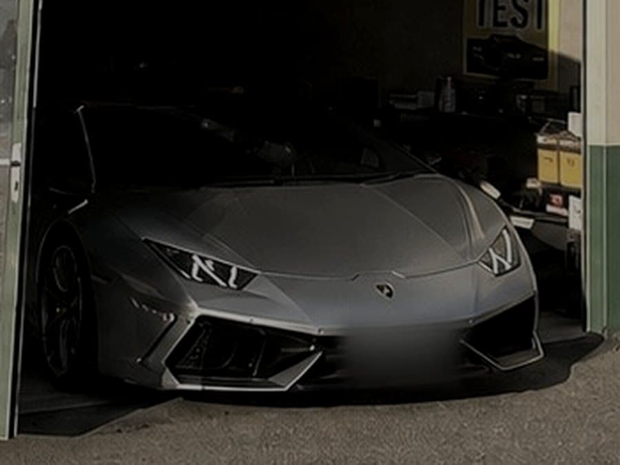 Lamborghini Huracán at the Battery Factory Direct warehouse in Maddington